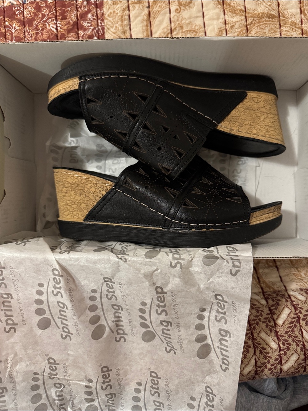 Spring Step Comfort Wedge Leather Sandal